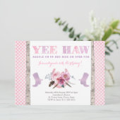 invitation de soirée cowgirl avec bottes et fer à (Debout devant)