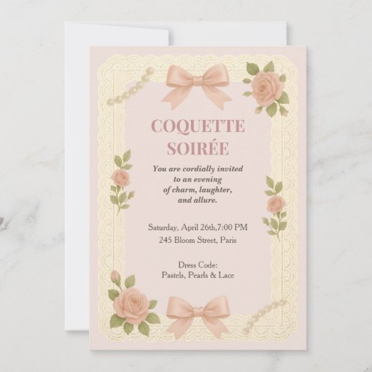 Invitation de soirée d'anniversaire élégante Coque (Devant)