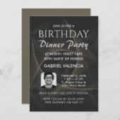 Invitation de soirée d'anniversaire géométrique (Devant / Derrière)