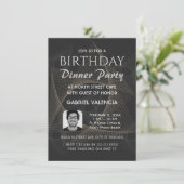 Invitation de soirée d'anniversaire géométrique (Debout devant)