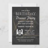 Invitation de soirée d'anniversaire géométrique (Devant)