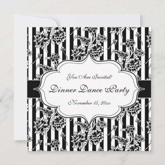 Invitation de soirée dansante élégante en tenue de (Dos)