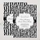 Invitation de soirée dansante élégante en tenue de (Devant / Derrière)