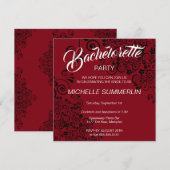 Invitation de soirée de bachelorette frontière élé (Devant / Derrière)