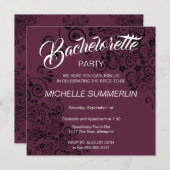 Invitation de soirée de bachelorette frontière élé (Devant / Derrière)