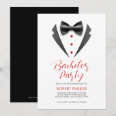 Invitation de soirée de célibataire en silhouette  (Devant / Derrière)
