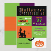 Invitation de soirée de costume d'Halloween Color (Devant / Derrière)