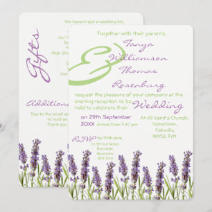 Invitation de soirée de lavande