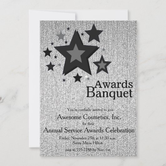 Invitation de soirée de l'événement Stars Sparkle  (Devant)