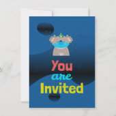 Invitation de soirée de masques Koala pour enfant  (Dos)