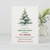 Invitation de soirée de Noël autour d'un arbre de (Debout devant)