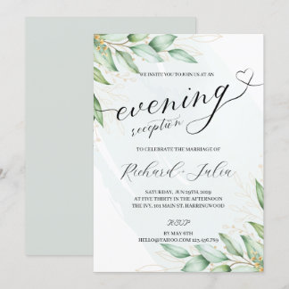 Invitation de soirée de réception de mariage IRINA