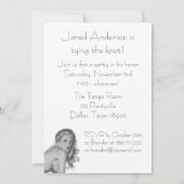 Invitation de soirée d'enterrement de vie de garço (Dos)