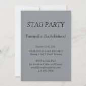 Invitation de soirée d'enterrement de vie de garço (Devant)