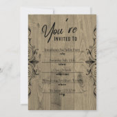 Invitation de soirée d'enterrement de vie de garço (Dos)