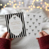 Invitation de soirée du Nouvel An à rayures modern