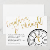 Invitation de soirée du Nouvel An EDITABLE (Devant / Derrière)