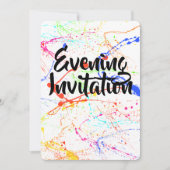 Invitation de soirée éclatée (Devant)