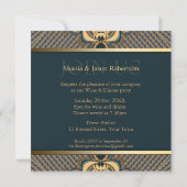 Invitation de soirée élégante avec monogramme sarc (Dos)