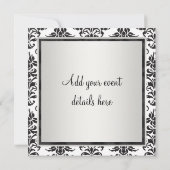 Invitation de soirée en noir et blanc Soirée en da (Dos)