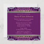 Invitation de soirée exotique orientale violette (Dos)