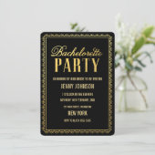 Invitation de soirée Gold Womens Bachelorette (Debout devant)