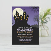 Invitation de soirée Halloween Maison Hantée Horre (Debout devant)