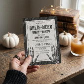 Invitation de soirée Halloween squelette gothique