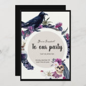 Invitation de soirée inspirée du gothique (Devant / Derrière)