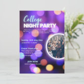 Invitation de soirée néon au collège, (Debout devant)