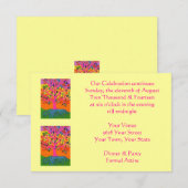 Invitation de soirée "Notre fête continue" (Devant / Derrière)