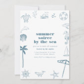 Invitation de Soiree Party avec les icônes de l'oc (Devant)