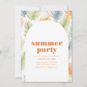 Invitation de Soiree Party d'été avec Plante tropi (Devant)