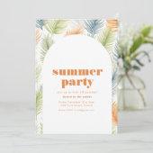 Invitation de Soiree Party d'été avec Plante tropi (Debout devant)