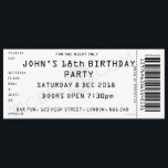 Invitation de soirée personnalisée pour un concert<br><div class="desc">Billet personnalisable pour une invitation à la fête. Cliquez sur "Customiser" et modifiez la couleur de l'arrière - plan imprimé pour imprimer les tickets dans la couleur que vous choisissez. Le texte du ticket est entièrement personnalisable.</div>