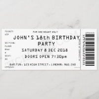 Invitation de soirée personnalisée pour un concert