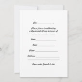 invitation de soirée Pink Paris Eiffel Tower (Dos)