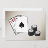 Invitation de soirée poker avec titre personnalisé (Dos)