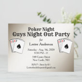 Invitation de soirée poker avec titre personnalisé (Debout devant)