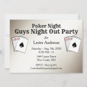 Invitation de soirée poker avec titre personnalisé (Devant)