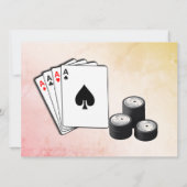 Invitation de soirée poker avec titre personnalisé (Dos)