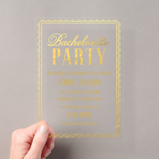 Invitation de soirée pour l'enterrement de vie de (In situ (ordinateur de poche))