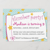 Invitation de soirée pyjamas (Devant / Derrière)