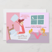 Invitation de soirée pyjamas de combat de coussin (Devant)