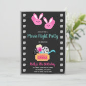 Invitation de soirée pyjamas de film (Debout devant)