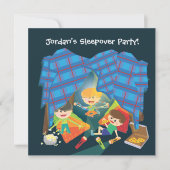 Invitation de soirée pyjamas du Sleepover du (Devant)