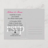 Invitation de soirée Tribal Hot Pink Black (Dos)