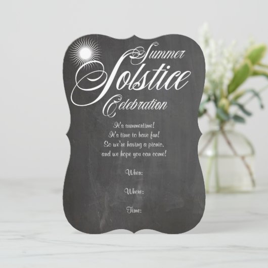 Invitation de solstice d'été de tableau (Debout devant)