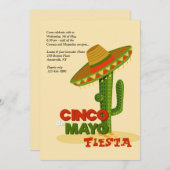 Invitation de sombrero de Cinco De Mayo (Devant / Derrière)