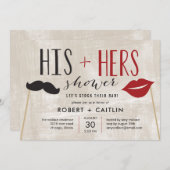 Invitation de son & ses douches couple (Devant / Derrière)